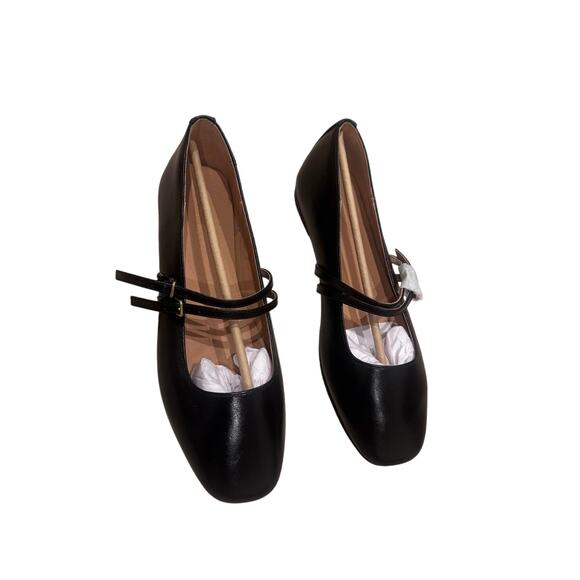 Madewell Women's True Black The Greta Double-Strap Ballet Flat Size 6 NWOT - Picture 5 of 11